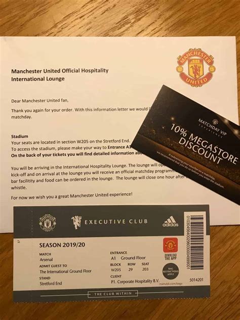 manchester united tickets and hotel package